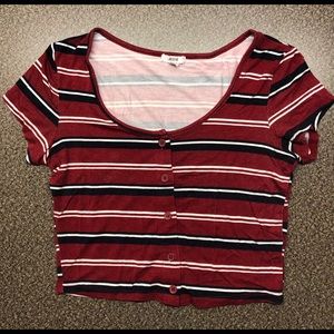 Ardene Striped Crop Top